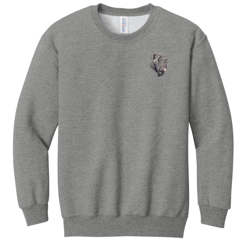 Neapolitan Mastiff Embroidered Youth Crewneck Sweatshirt