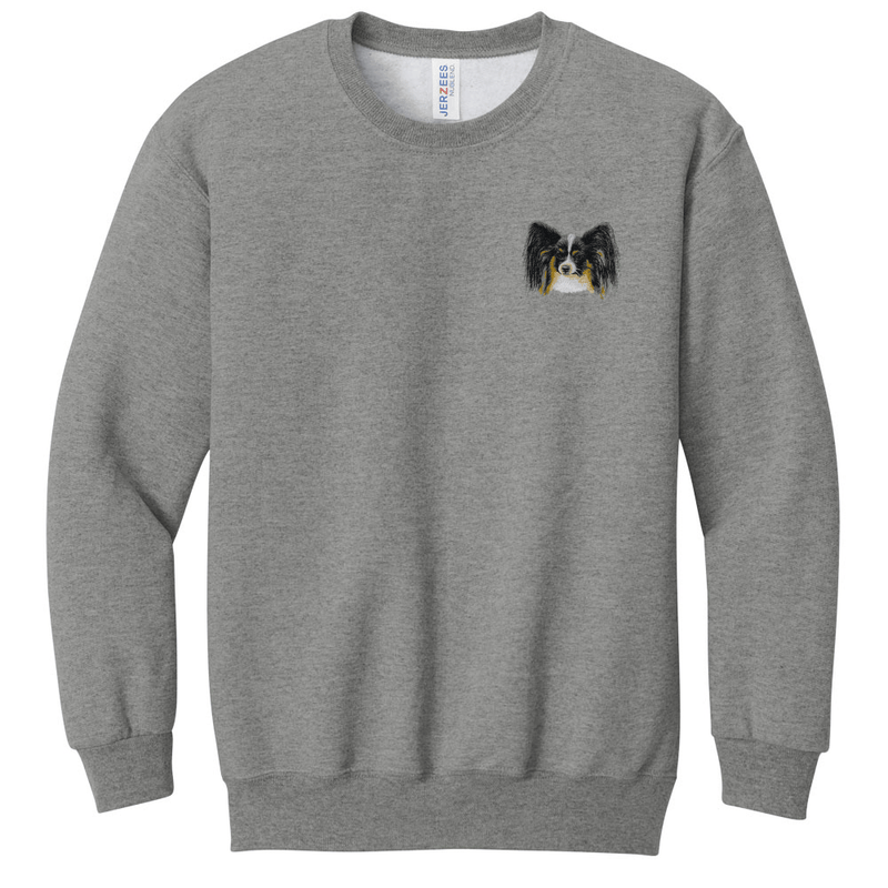 Papillon Embroidered Youth Crewneck Sweatshirt