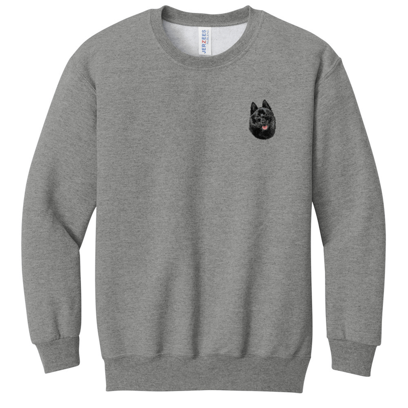 Schipperke Embroidered Youth Crewneck Sweatershirt