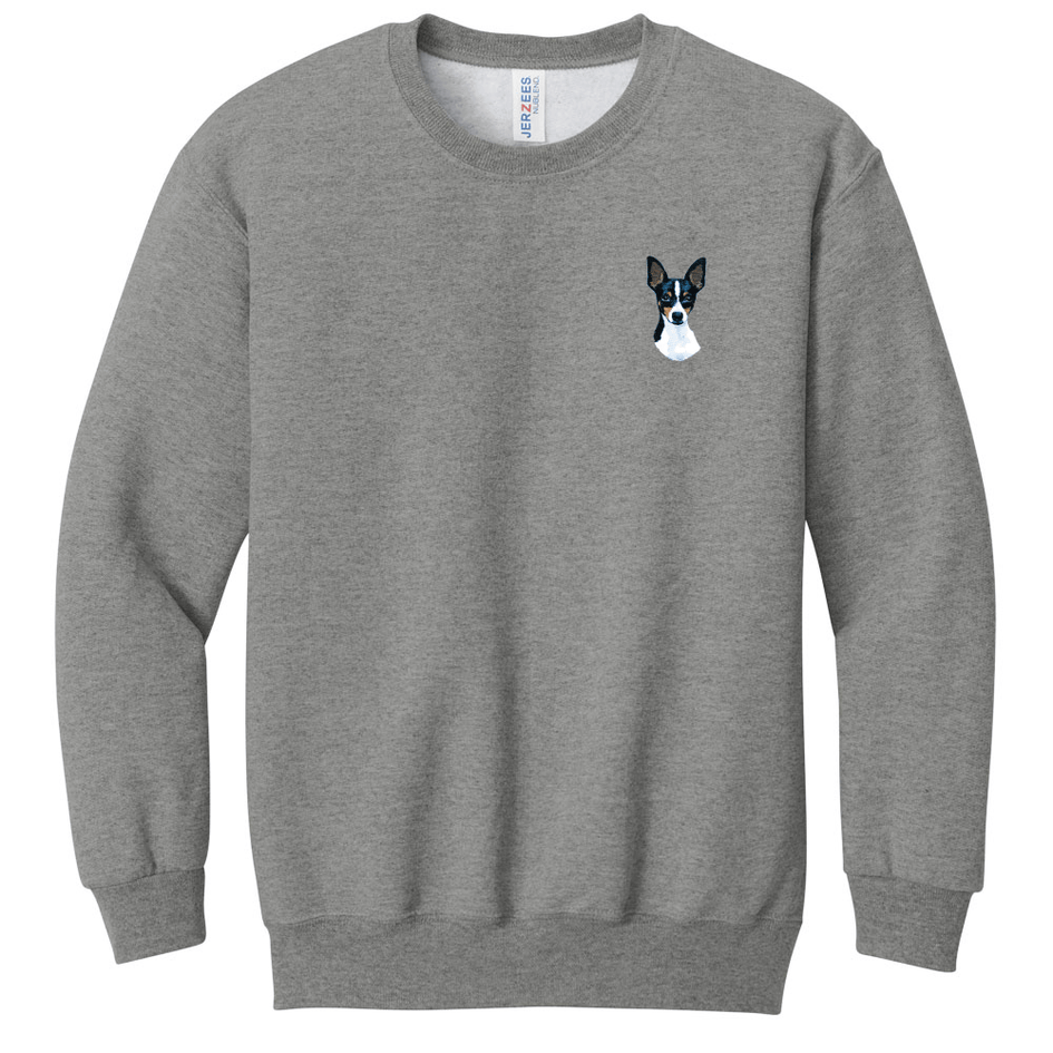 Toy Fox Terrier Embroidered Youth Crewneck Sweatershirt
