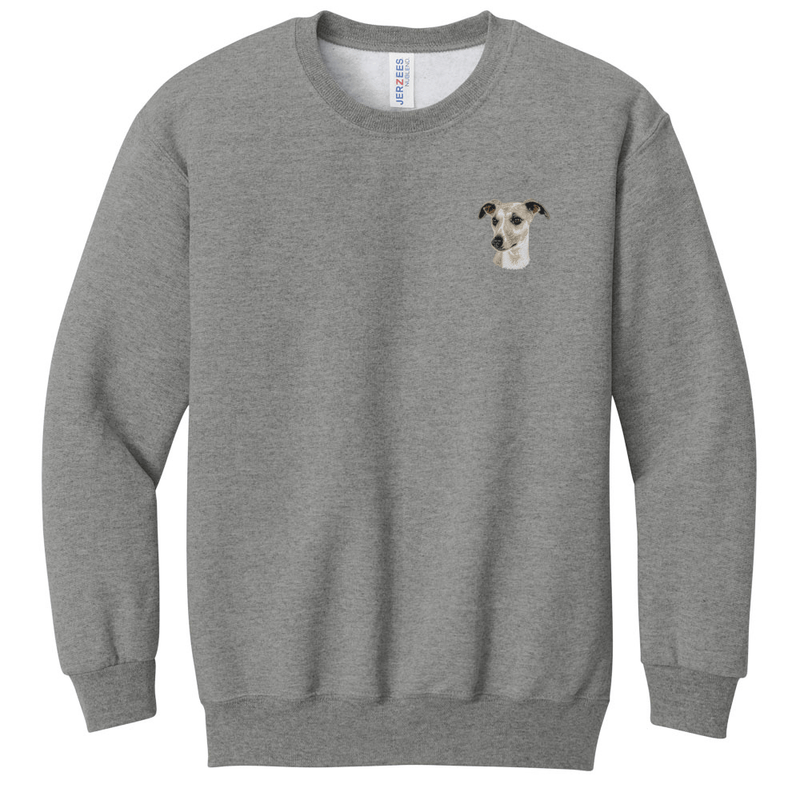 Whippet Embroidered Youth Crewneck Sweatershirt