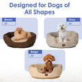 American Kennel Club 26" Clamshell Cuddler Dog Bed - Plush Popcorn Texture, Washable, Non-Slip, for Medium & Large Dogs