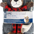 American Kennel Club AKC Dog Blanket & Plush Bear Set