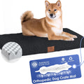 American Kennel Club Orthopedic Memory Foam Dog Crate Bed, Egg Crate Foam, Washable Cover, Non-Skid Bottom, Relieves Joint Pain, Breathable, Durable, 36x23, Black