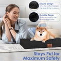 American Kennel Club Orthopedic Memory Foam Dog Crate Bed, Egg Crate Foam, Washable Cover, Non-Skid Bottom, Relieves Joint Pain, Breathable, Durable, 36x23, Black