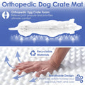 American Kennel Club Orthopedic Memory Foam Dog Crate Bed, Egg Crate Foam, Washable Cover, Non-Skid Bottom, Relieves Joint Pain, Breathable, Durable, 36x23, Black