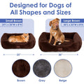 AMERICAN KENNEL CLUB Cuddler Pet Bed with Low-Profile Entrance – 30" Plush Dog Bed for Medium Breeds Up to 50 lbs, Ultra-Soft Washable Bed with Non-Slip Bottom, Durable High-Loft Filling, Brown