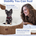 American Kennel Club 25" Mason Fabric Round Pet Bed - Stylish Washable Dog Bed with Non-Slip Bottom, Plush Sleeping Surface - for Cats, Medium Breeds