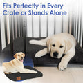American Kennel Club Orthopedic Memory Foam Dog Crate Bed, Egg Crate Foam, Washable Cover, Non-Skid Bottom, Relieves Joint Pain, Breathable, Durable, 36x23, Black