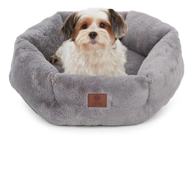 American Kennel Club Round Plush Dog Bed - 20