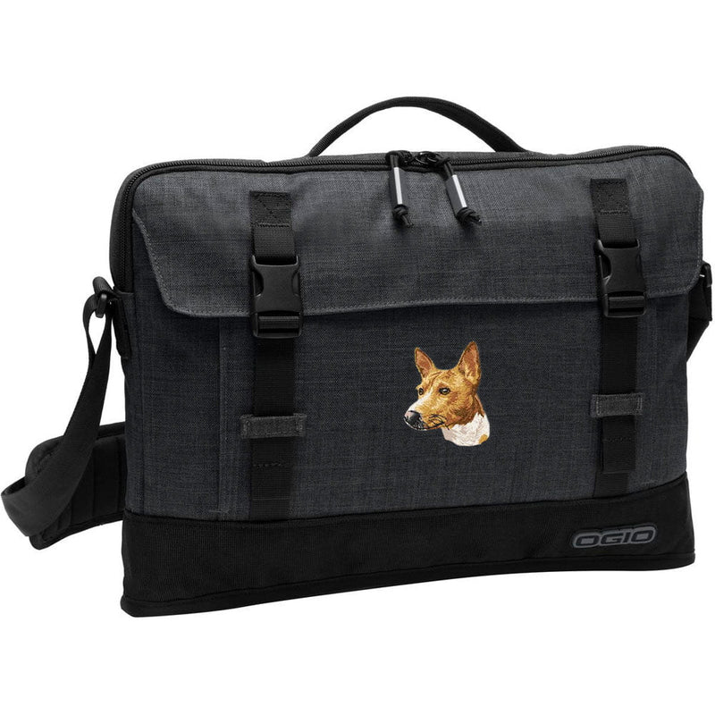 Basenji Embroidered Apex Slim Bag Laptop/Tablet Case