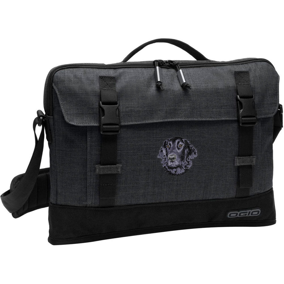 Flat Coated Retriever Embroidered Apex Slim Bag Laptop/Tablet Case