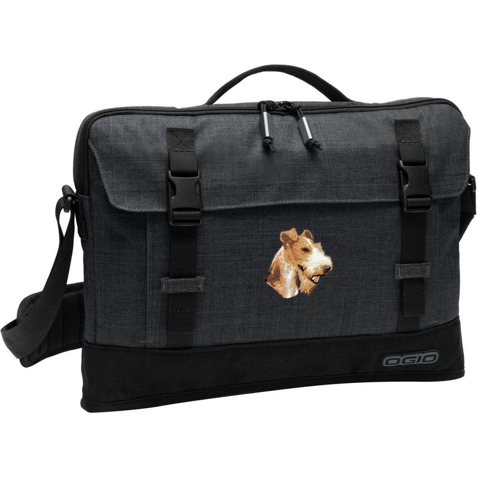 Wire Fox Terrier Embroidered Apex Slim Bag Laptop/Tablet Case