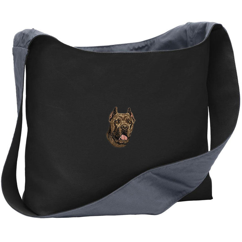 Cane Corso Embroidered Canvas Sling Bag