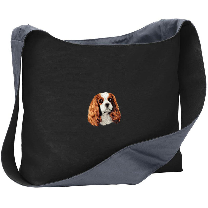 Cavalier King Charles Spaniel Embroidered Canvas Sling Bag