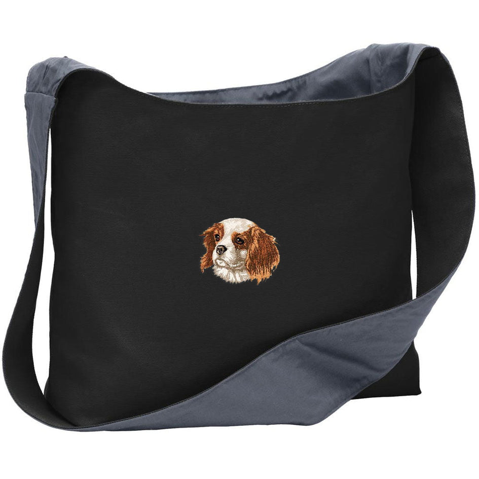 Cavalier King Charles Spaniel Embroidered Canvas Sling Bag