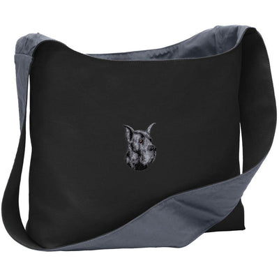 Great Dane Embroidered Canvas Sling Bag