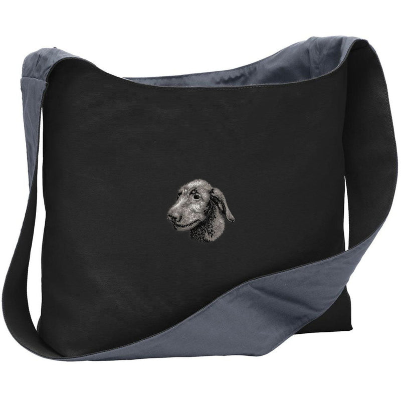 Irish Wolfhound Embroidered Canvas Sling Bag