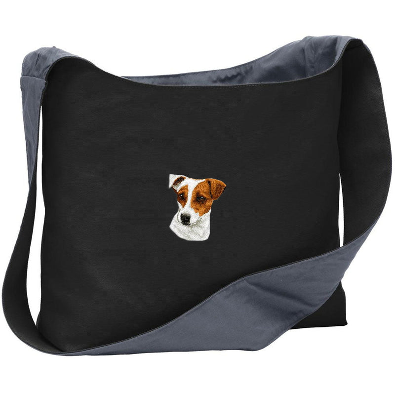 Parson Russell Terrier Embroidered Canvas Sling Bag