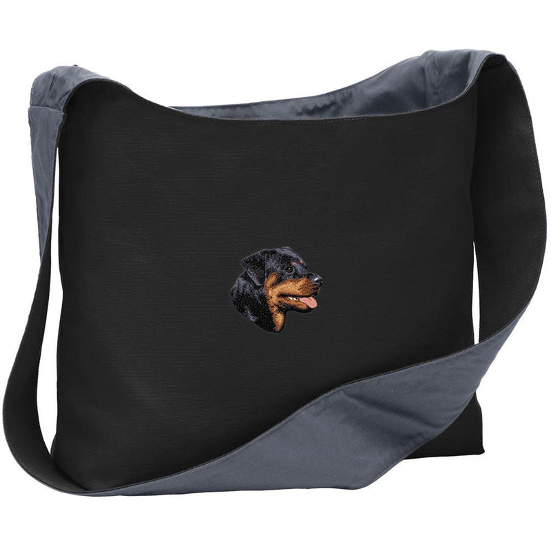 Rottweiler Embroidered Canvas Sling Bag