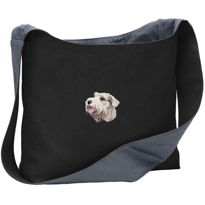 Sealyham Terrier Embroidered Canvas Sling Bag