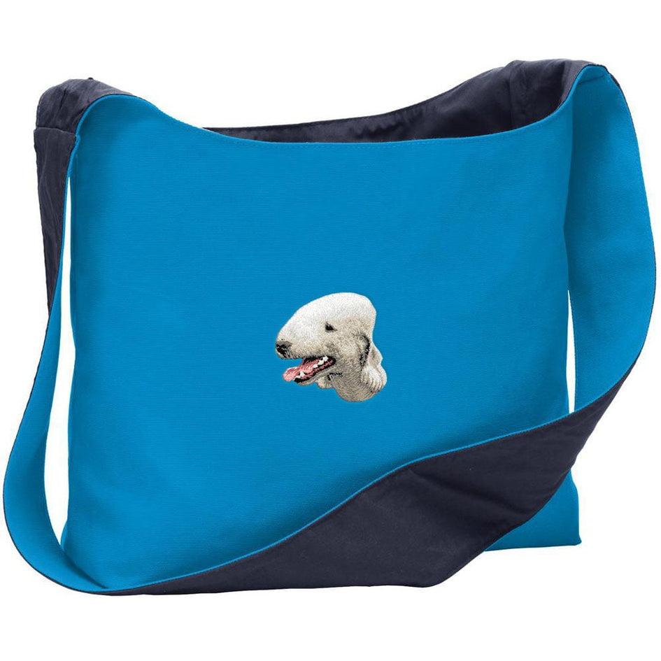 Bedlington Terrier Embroidered Canvas Sling Bag