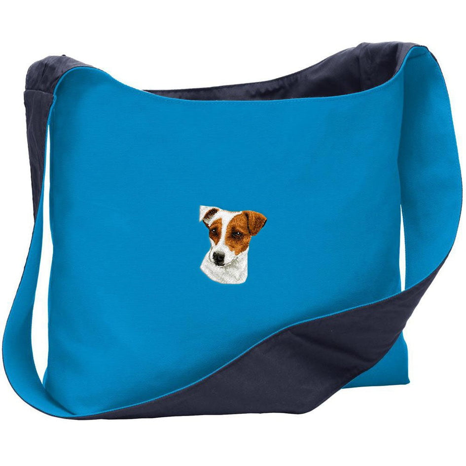 Parson Russell Terrier Embroidered Canvas Sling Bag