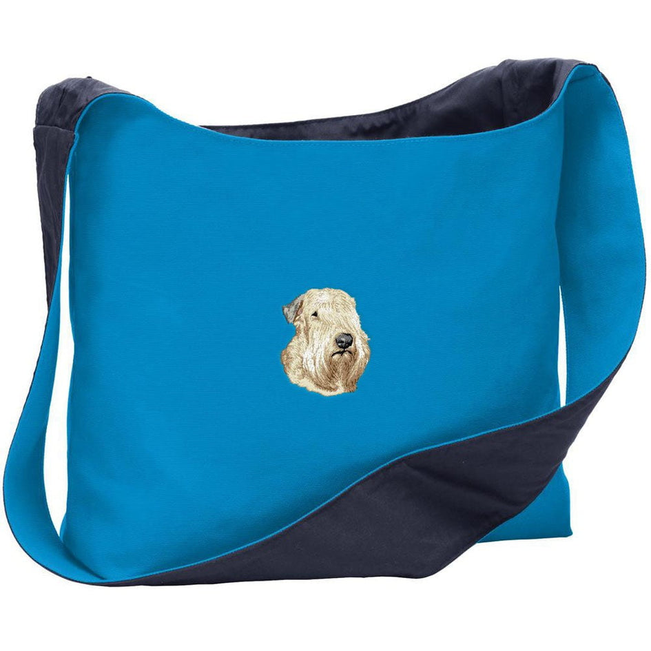 Soft Coated Wheaten Terrier Embroidered Canvas Sling Bag