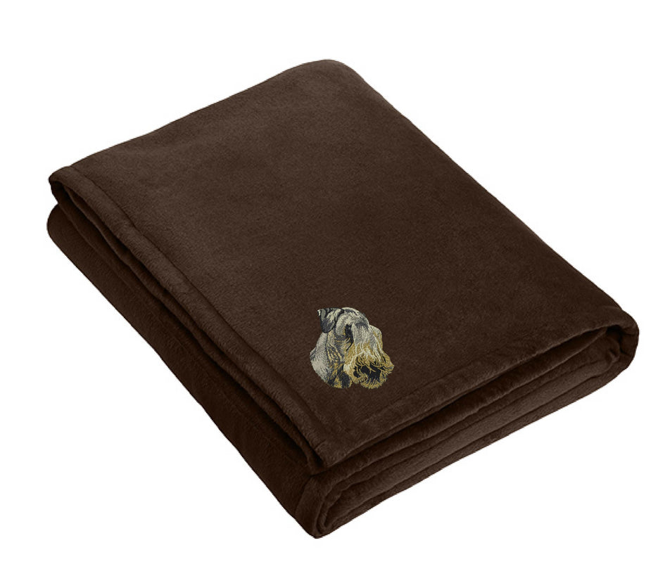 Cesky Terrier Embroidered Blankets