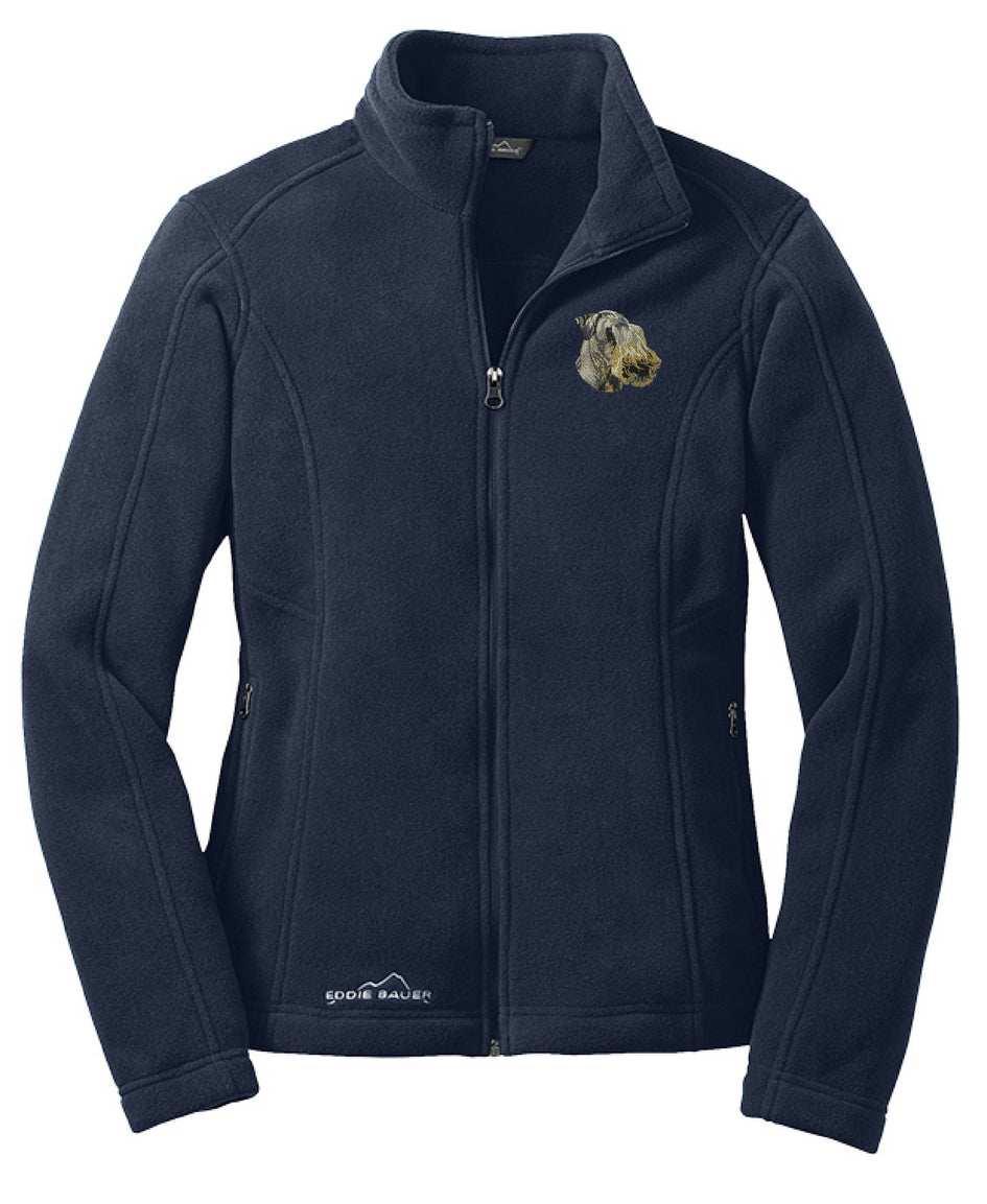 Cesky Terrier Embroidered Ladies Fleece Jacket