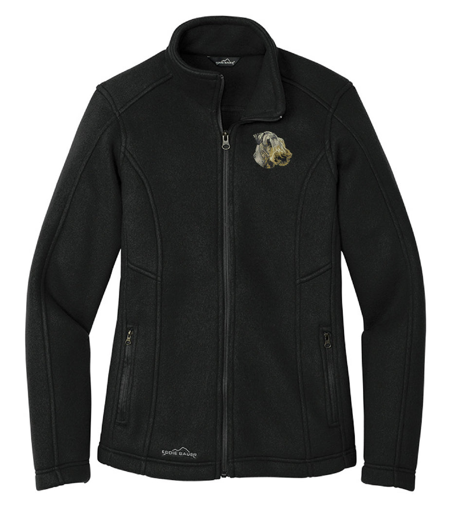 Cesky Terrier Embroidered Ladies Fleece Jacket