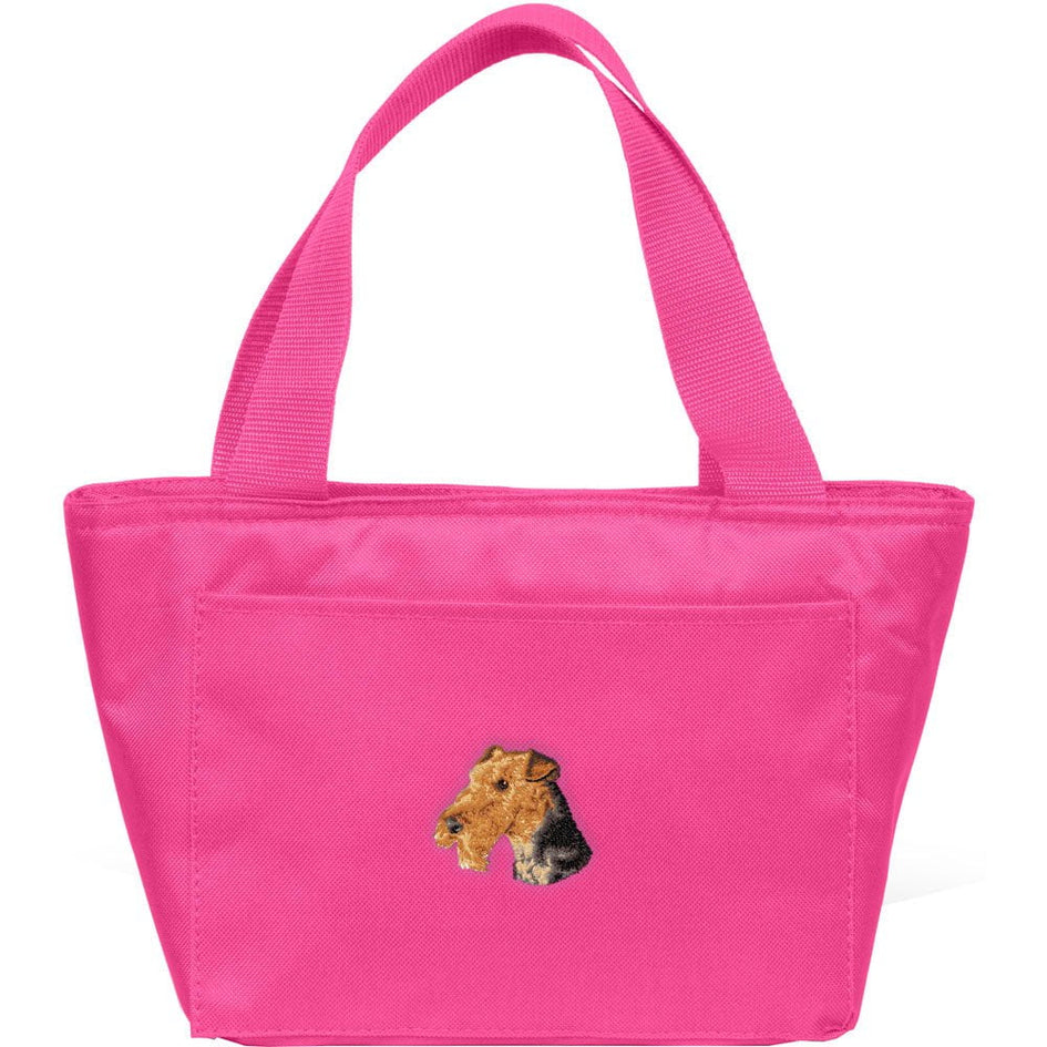 Airedale Terrier Embroidered Insulated Lunch Tote