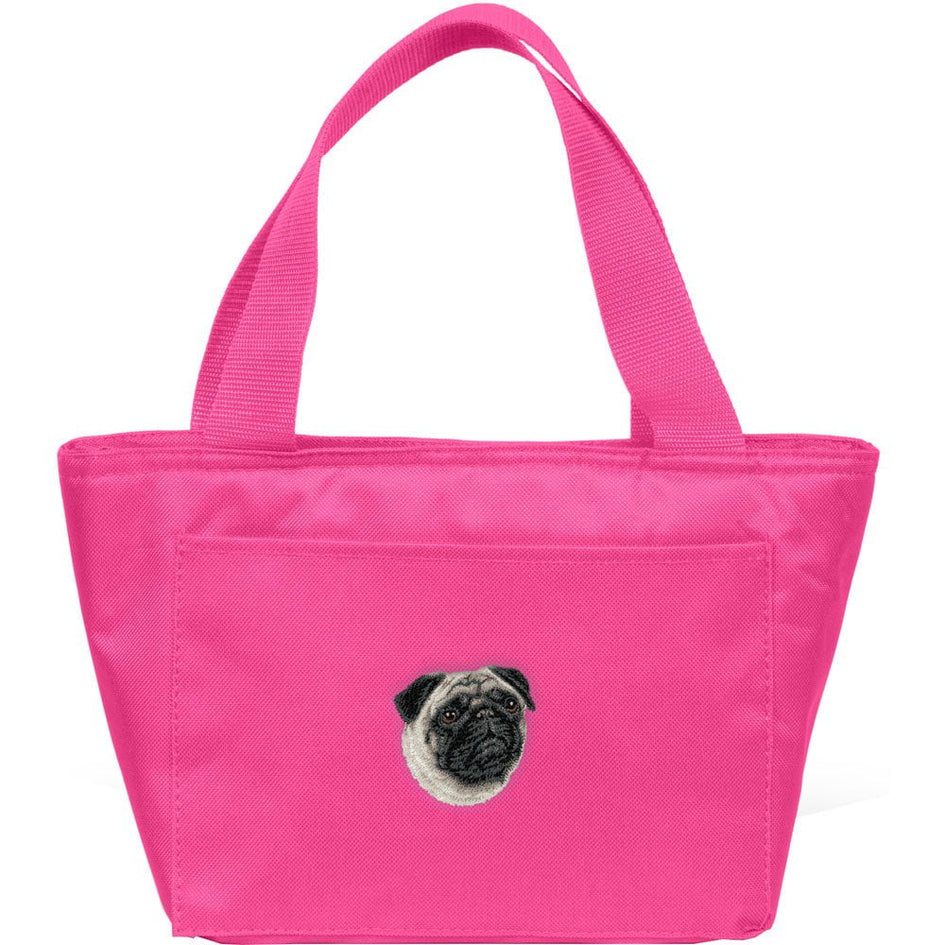 Pug Embroidered Insulated Lunch Tote