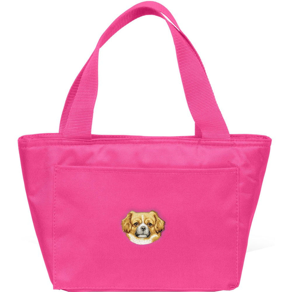 Tibetan Spaniel Embroidered Insulated Lunch Tote