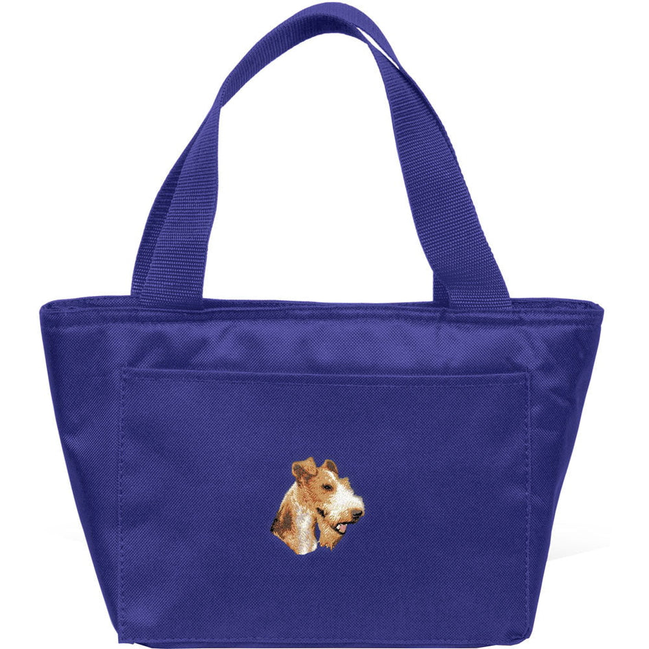 Wire Fox Terrier Embroidered Insulated Lunch Tote