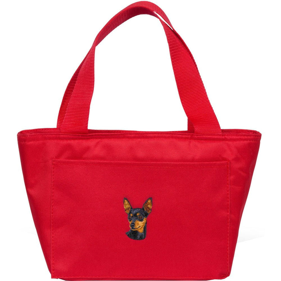 Miniature Pinscher Embroidered Insulated Lunch Tote