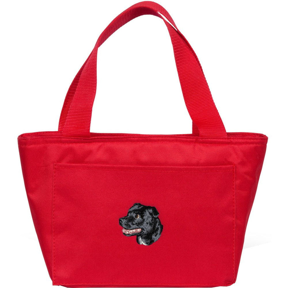 Staffordshire Bull Terrier Embroidered Insulated Lunch Tote