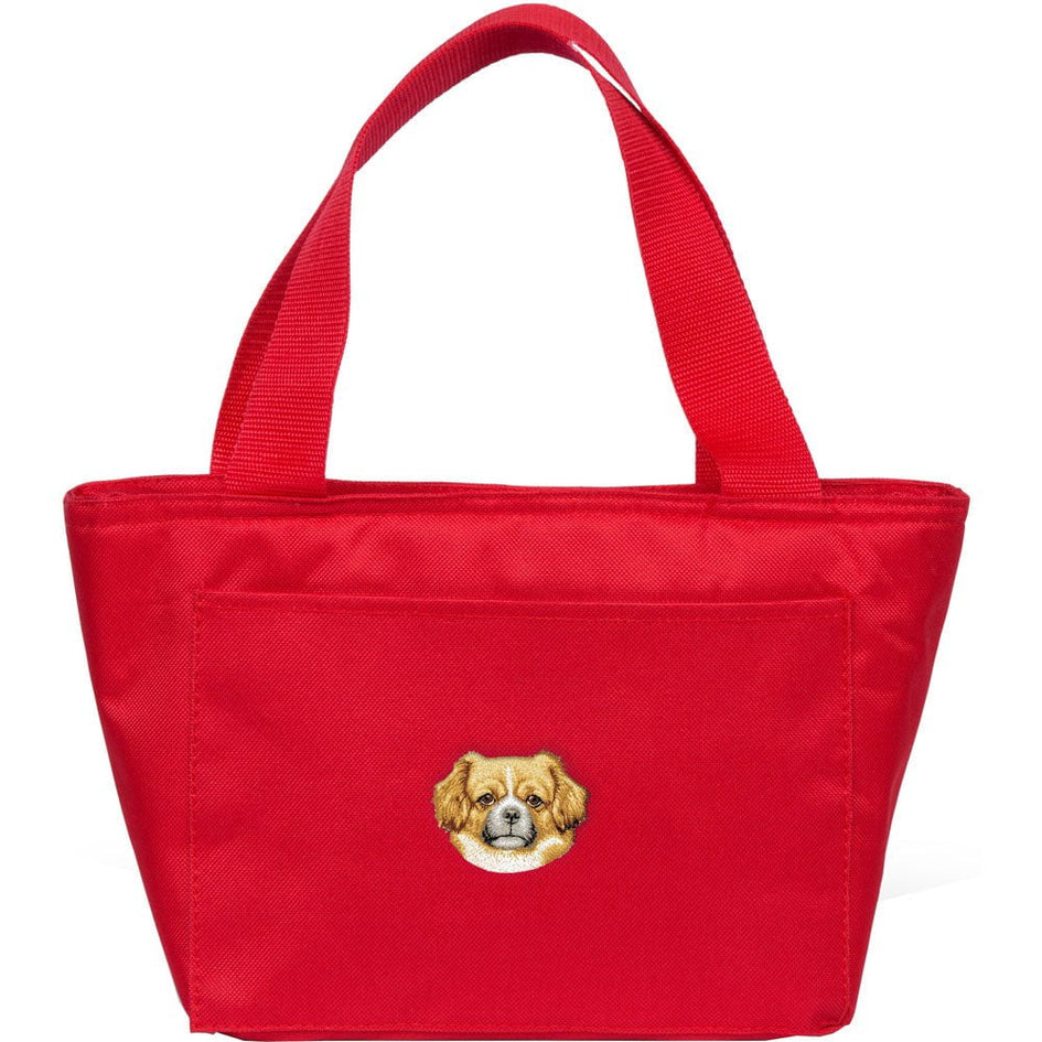 Tibetan Spaniel Embroidered Insulated Lunch Tote