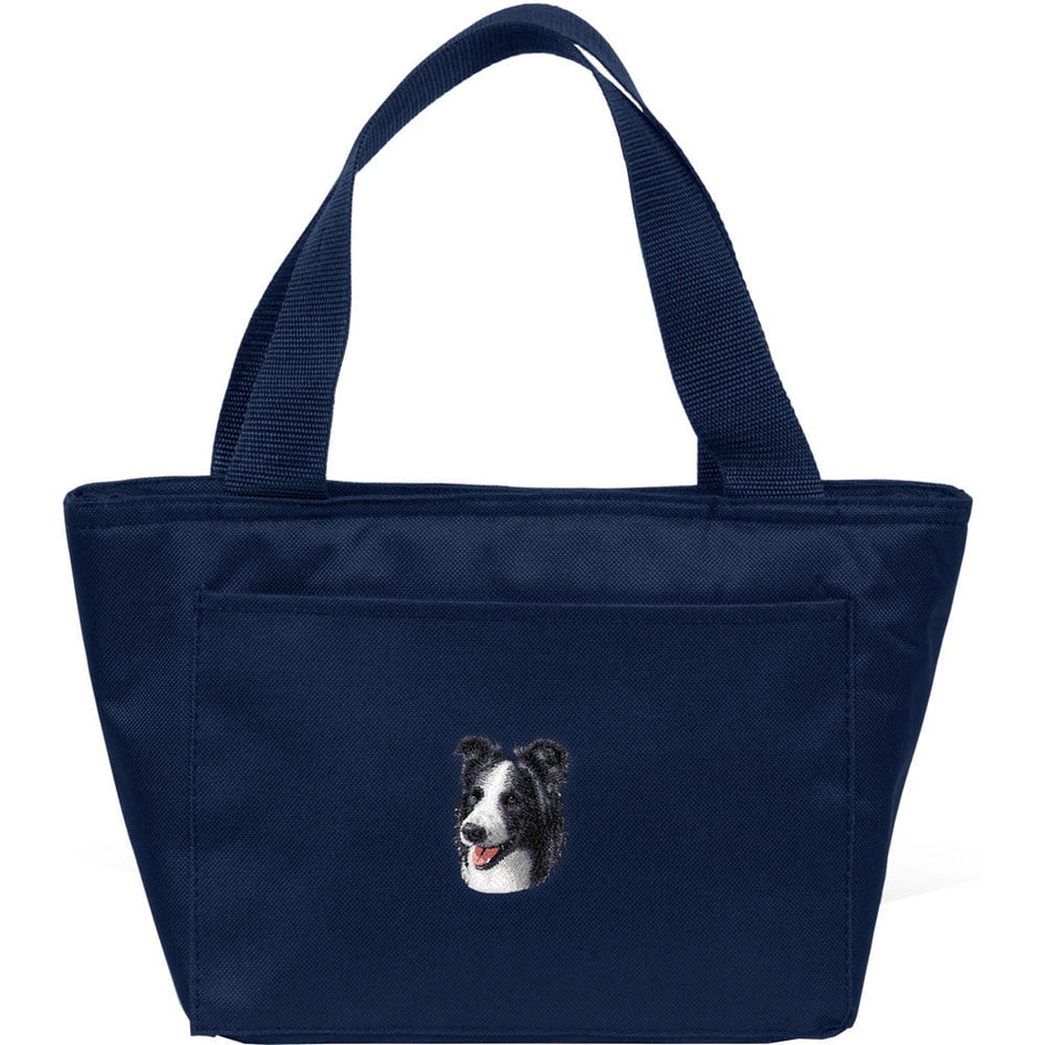 Border Collie Embroidered Insulated Lunch Tote