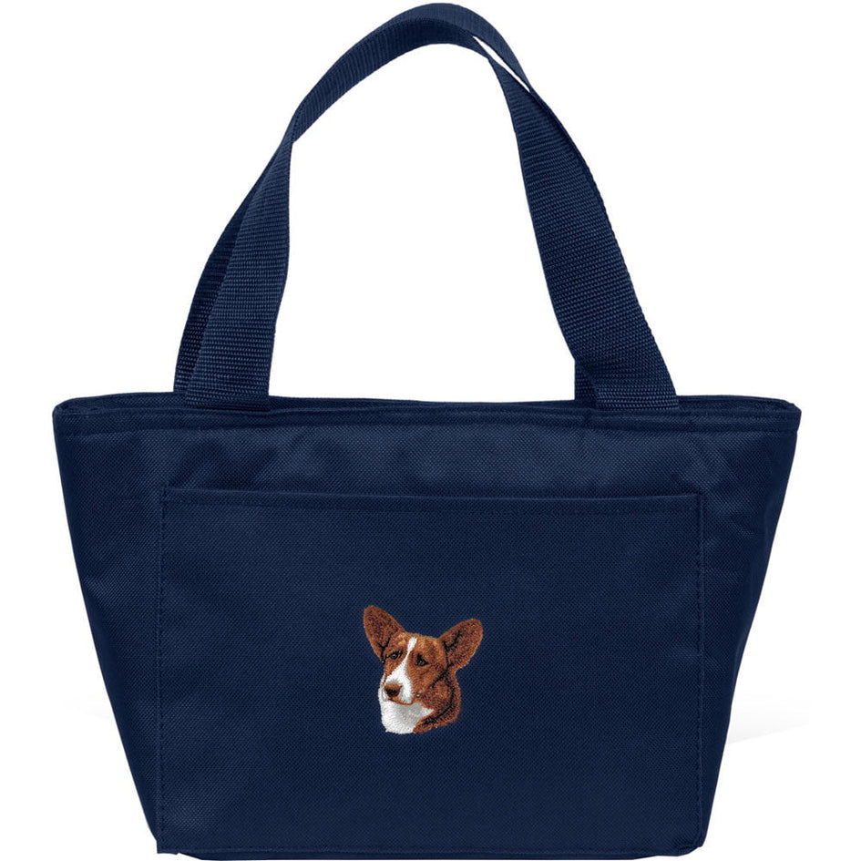Cardigan Welsh Corgi Embroidered Insulated Lunch Tote