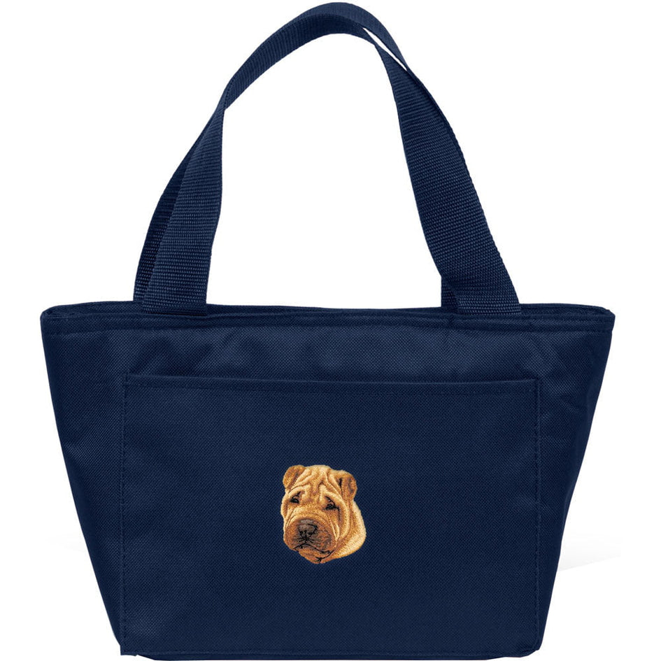 Chinese Shar Pei Embroidered Insulated Lunch Tote
