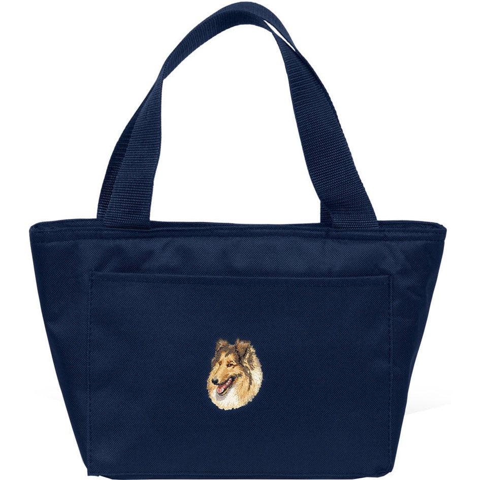 Collie Embroidered Insulated Lunch Tote