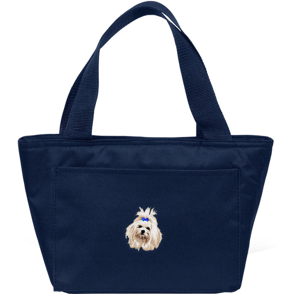 Maltese Embroidered Insulated Lunch Tote