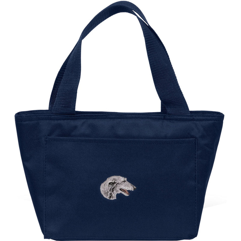 Scottish Deerhound Embroidered Insulated Lunch Tote