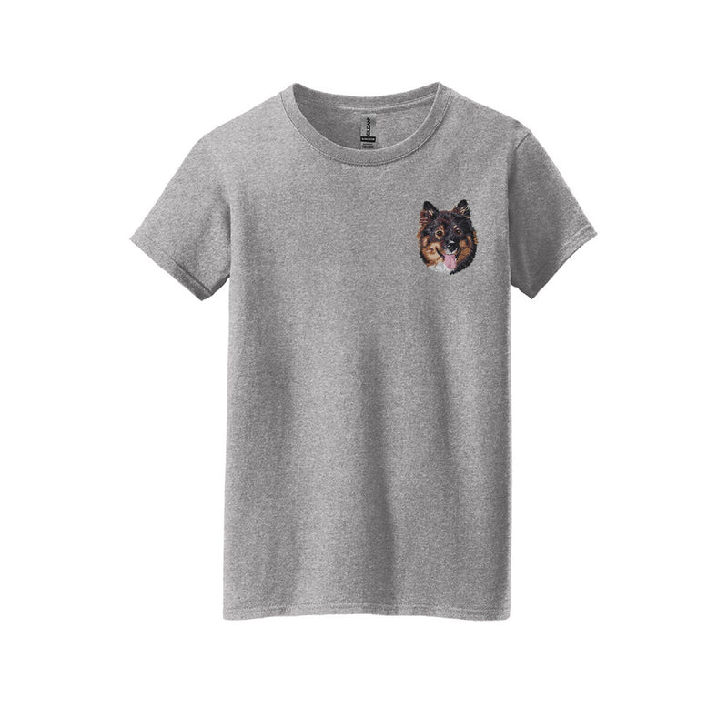 Finnish Lapphund Embroidered Ladies T-Shirts