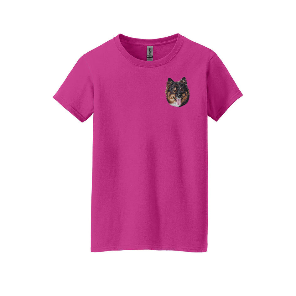 Finnish Lapphund Embroidered Ladies T-Shirts