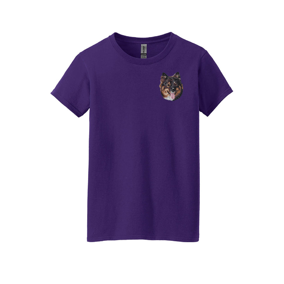 Finnish Lapphund Embroidered Ladies T-Shirts