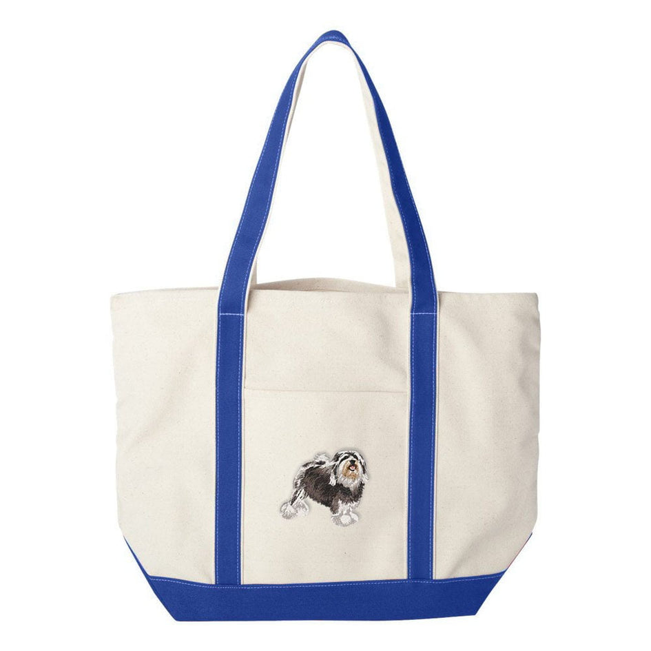 Lowchen Embroidered Tote Bag