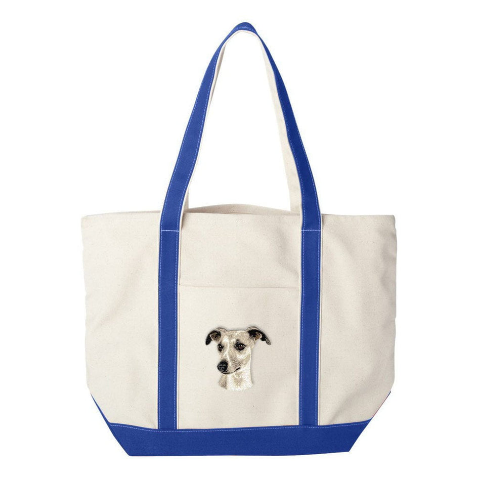 Whippet Embroidered Tote Bag