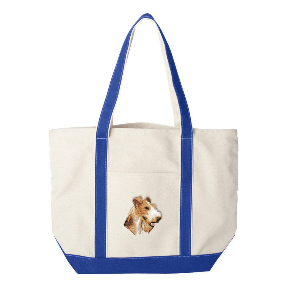 Wire Fox Terrier Embroidered Tote Bag